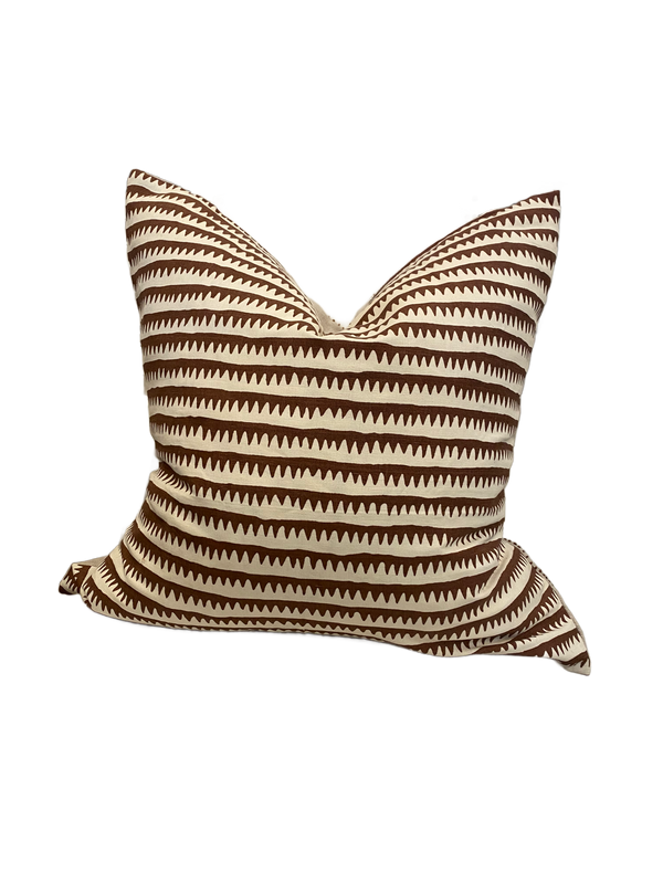 Corfu Stripe/ Topo Sheer Custom Pillow