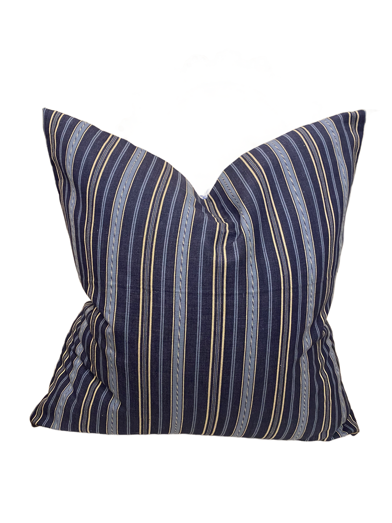 Margie Floral/ Lightfoot Stripe Custom Pillow