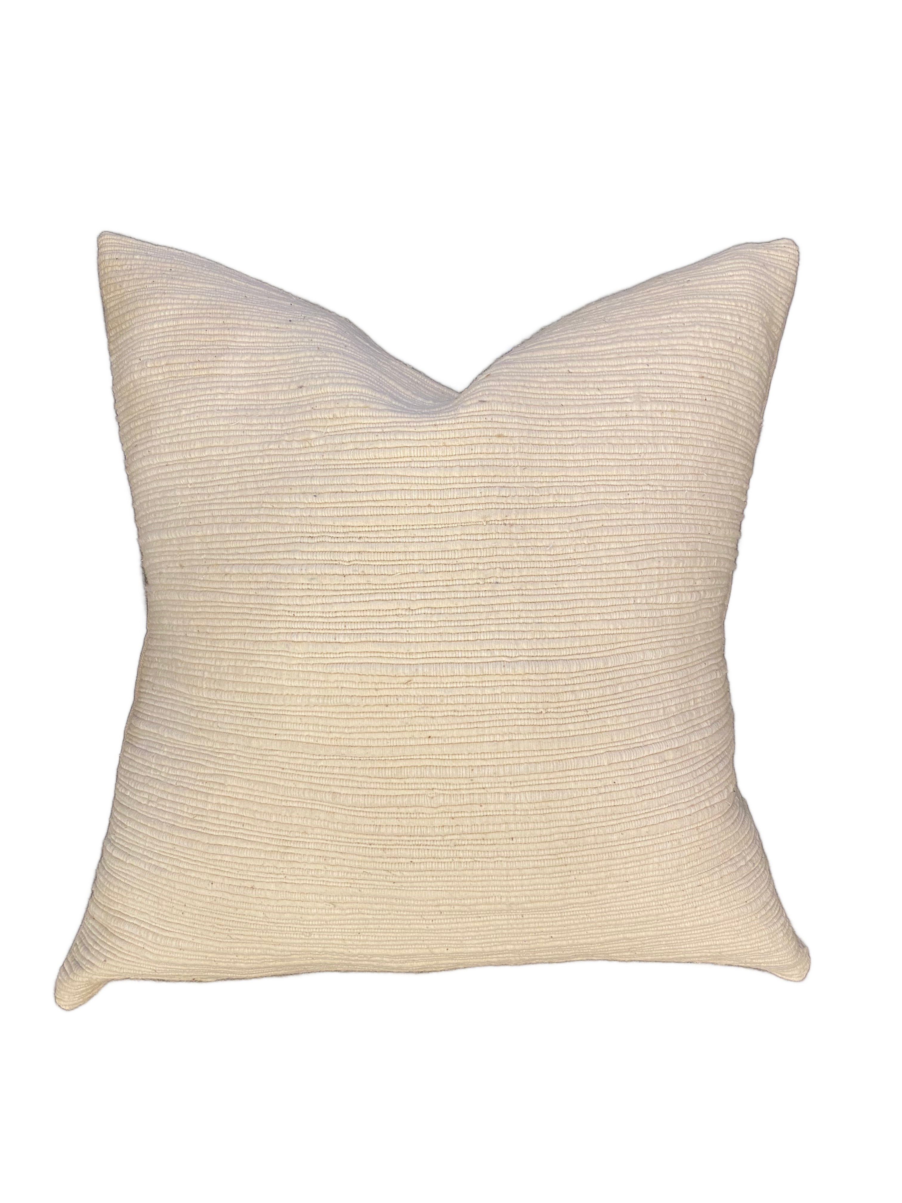 Mirza Ikat Stripe/ Zeta Hand Woven Texture Custom Pillow