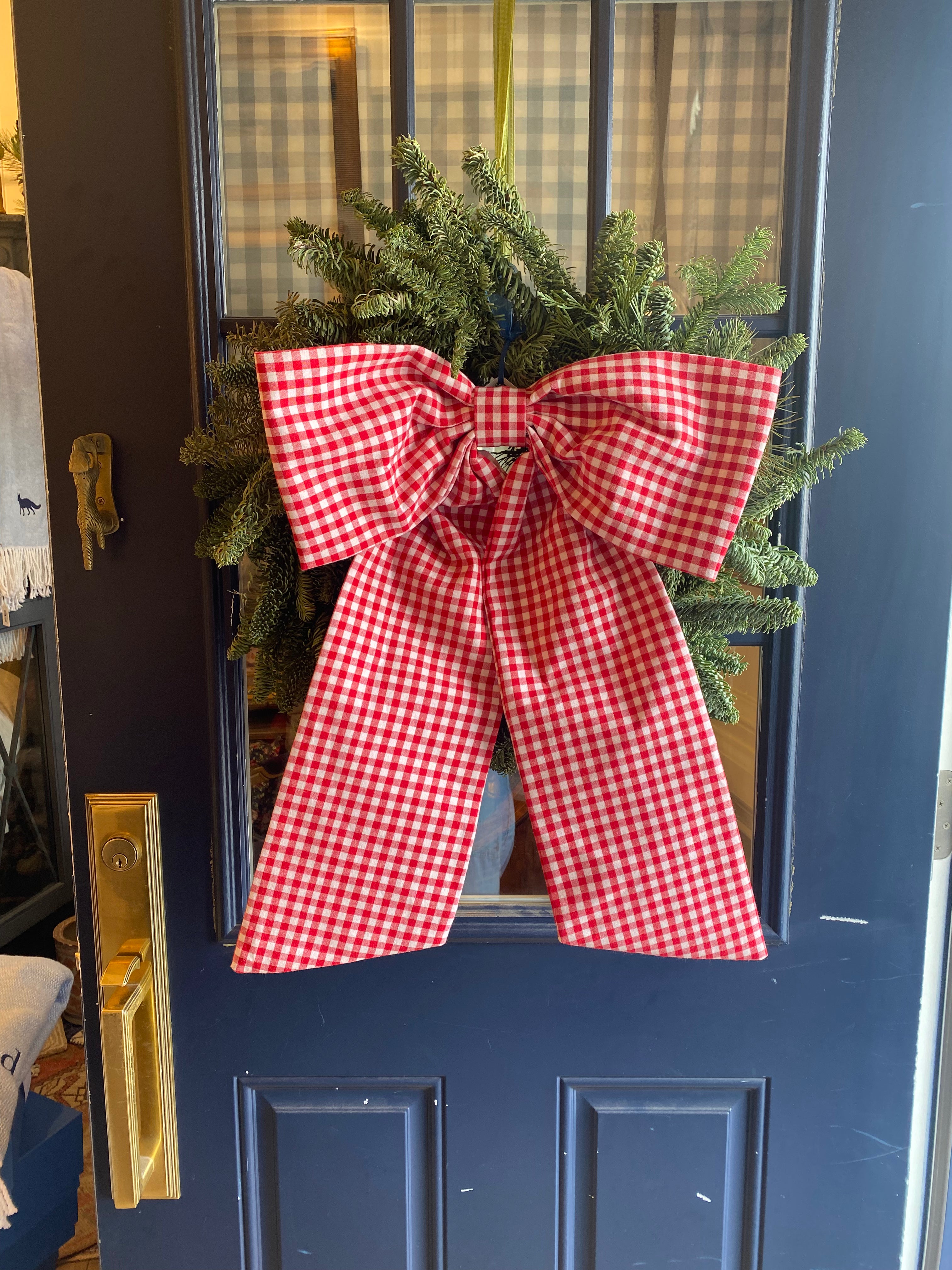 Large Gingham Bow