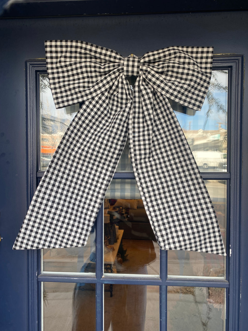 Large Gingham Bow