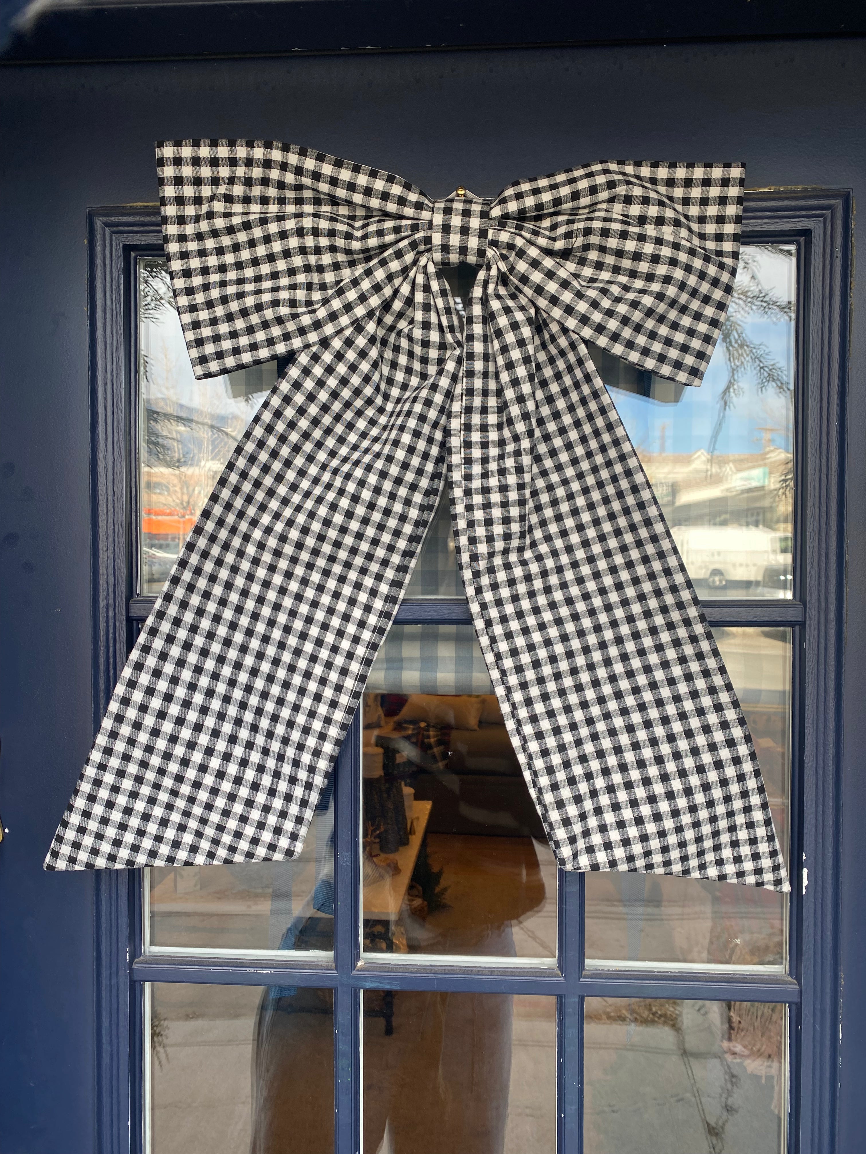Large Gingham Bow