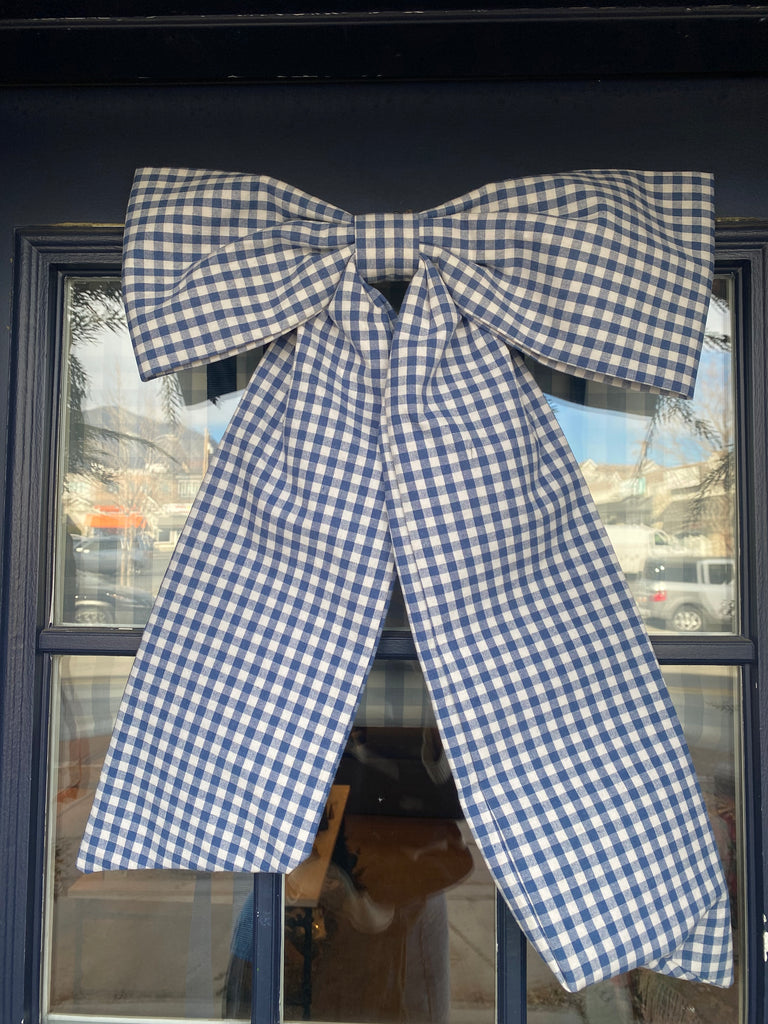 Large Gingham Bow