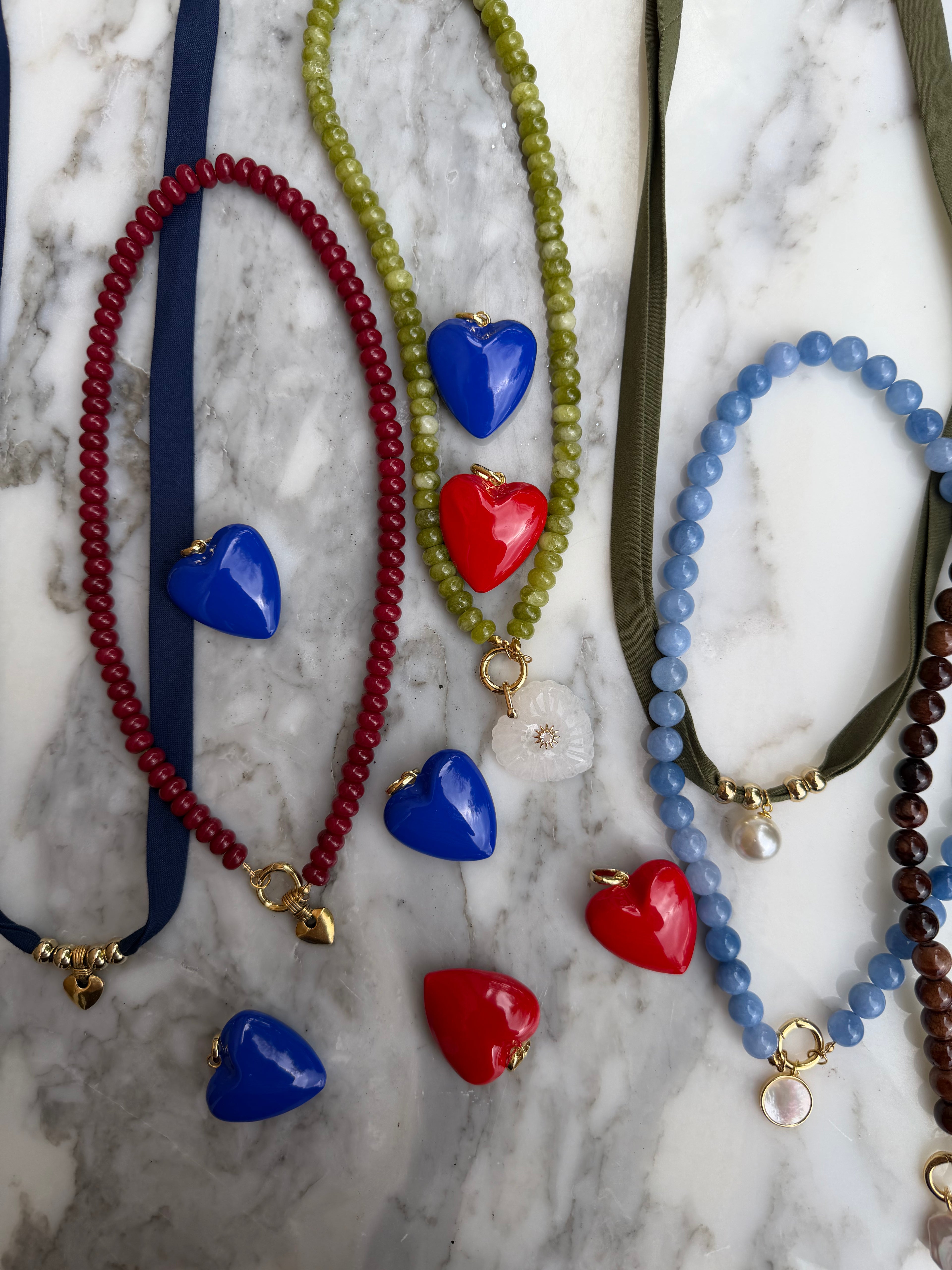 Puffy Glossed Heart Charm