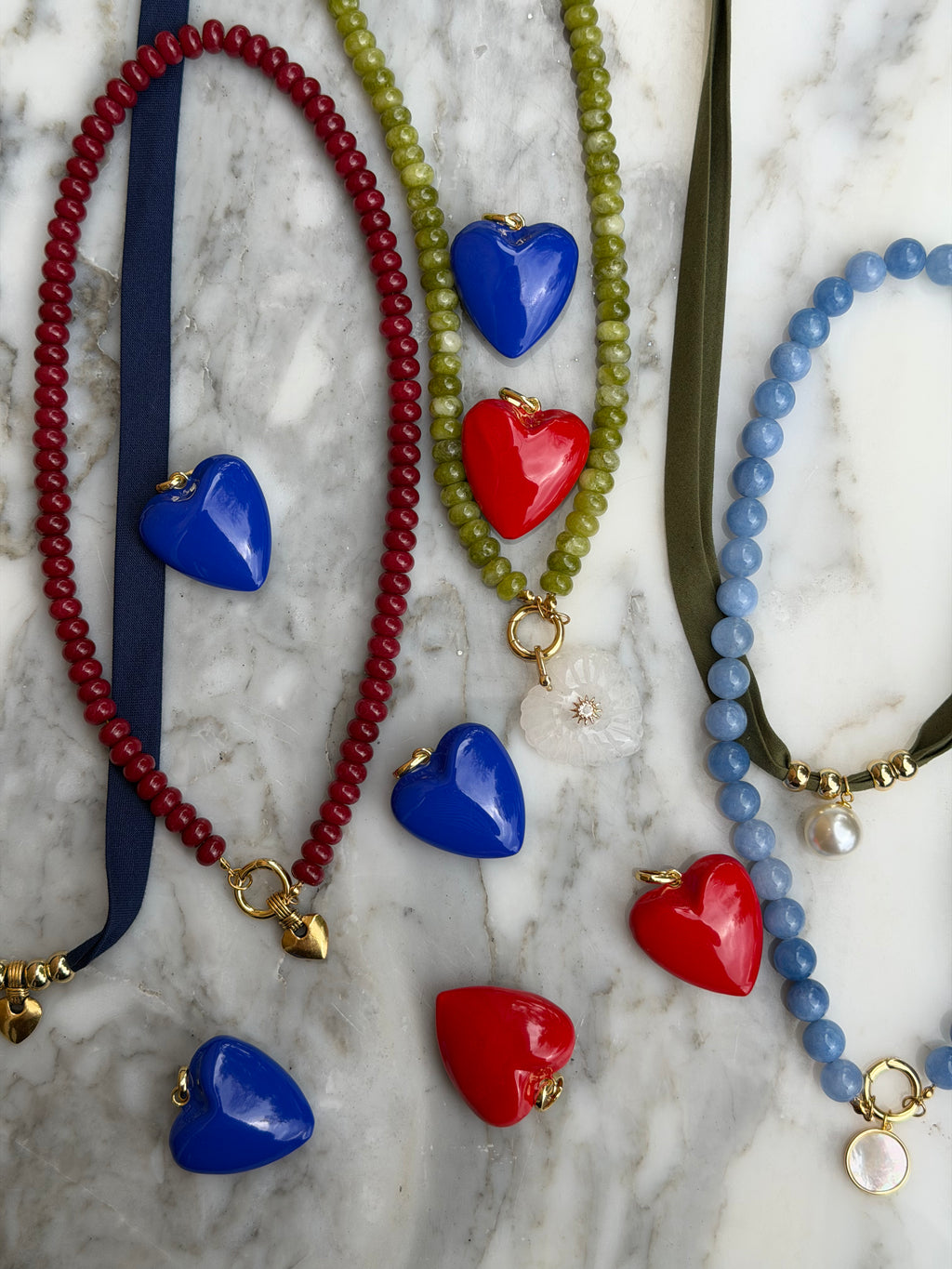 Puffy Glossed Heart Charm