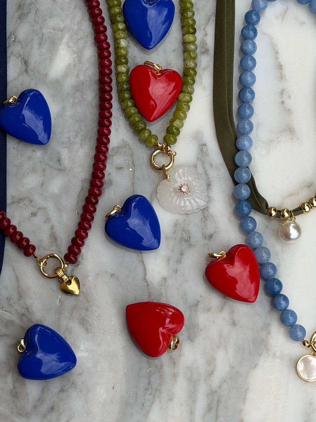 Puffy Glossed Heart Charm