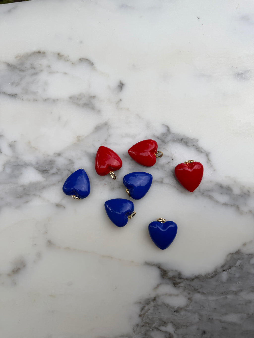 Puffy Glossed Heart Charm