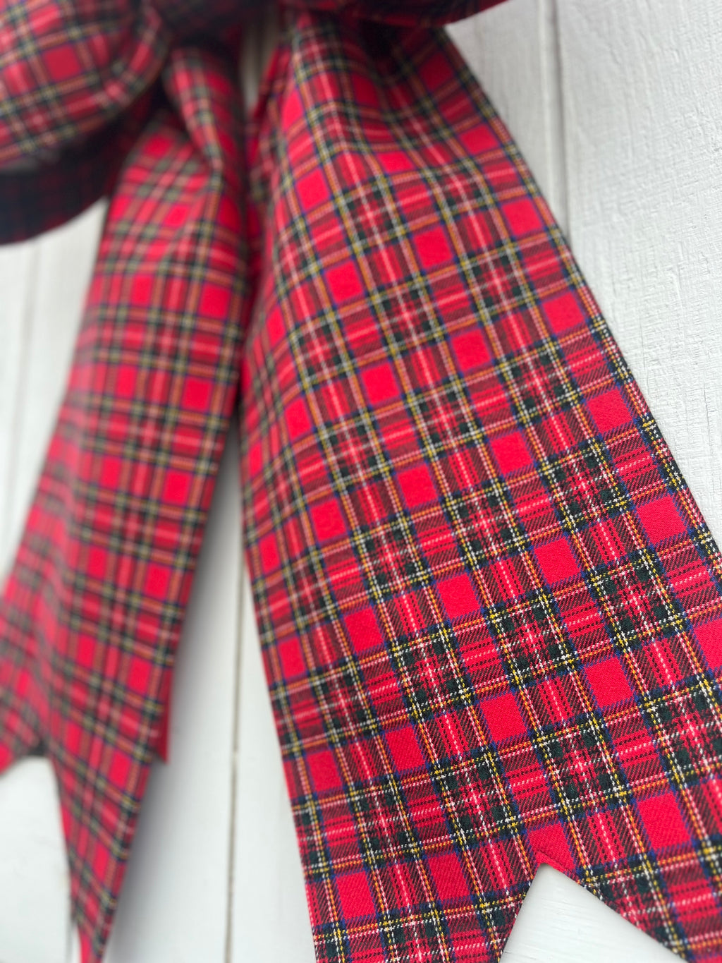 Classic Red Tartan Bow