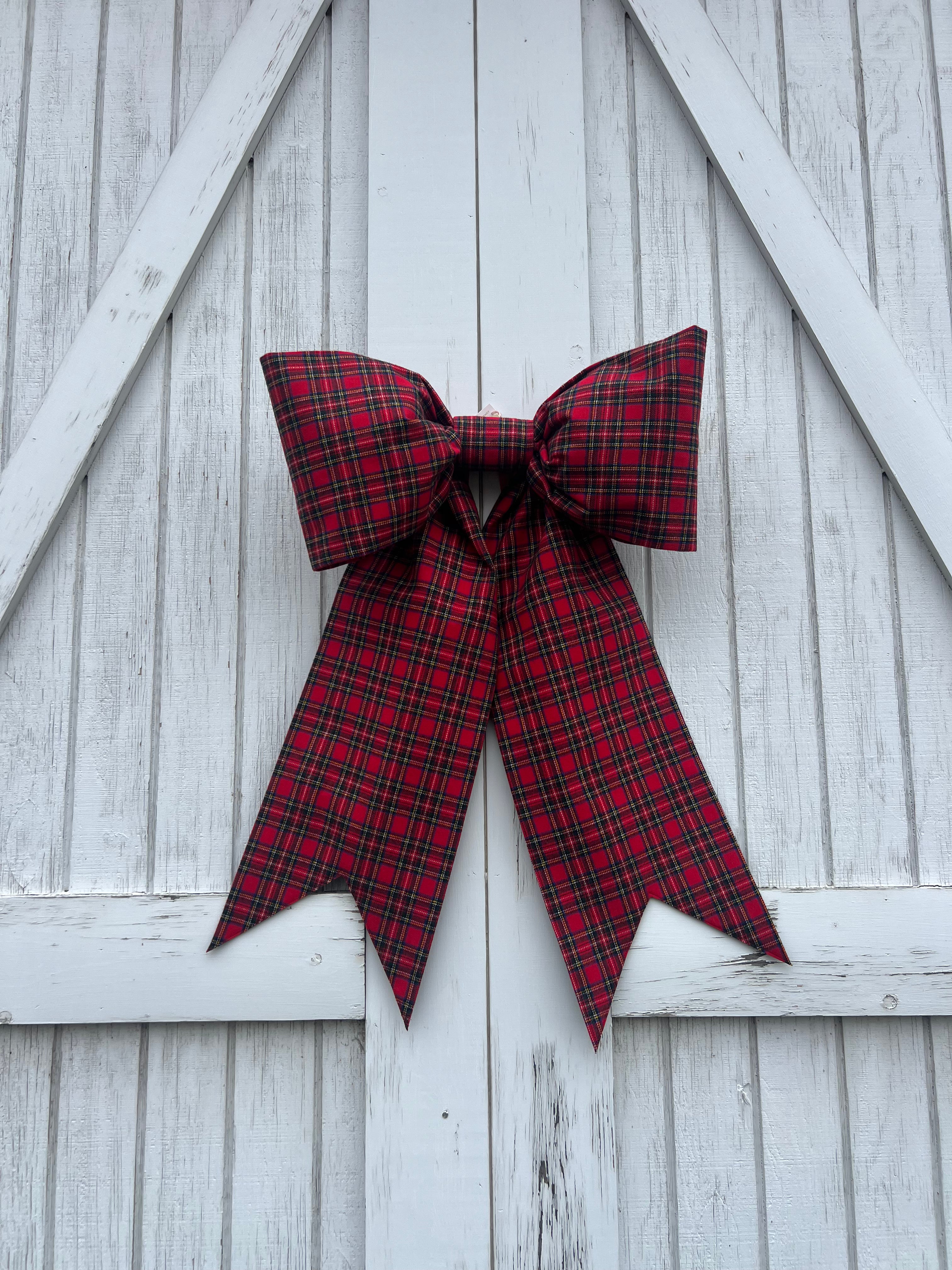 Classic Red Tartan Bow