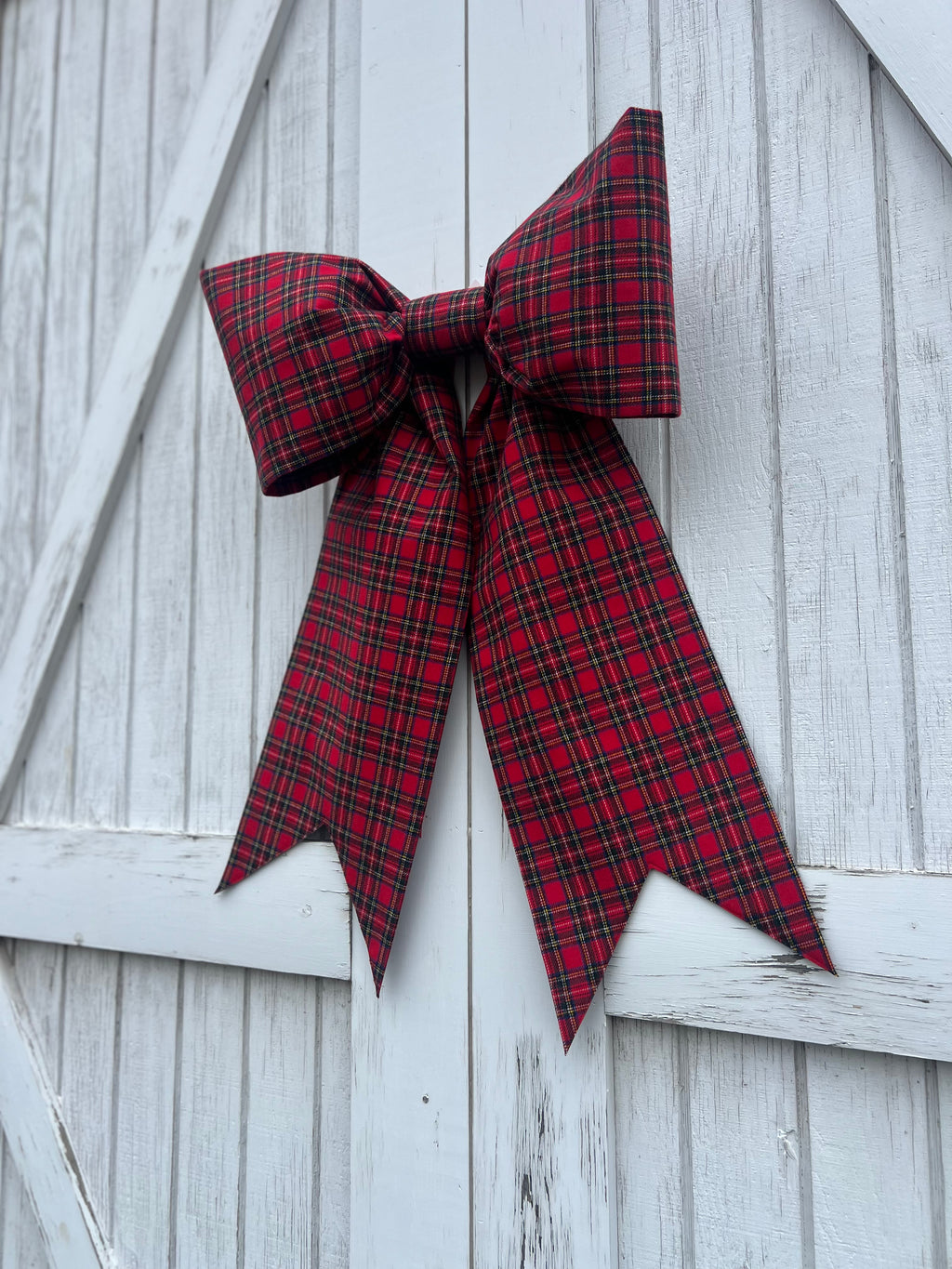 Classic Red Tartan Bow