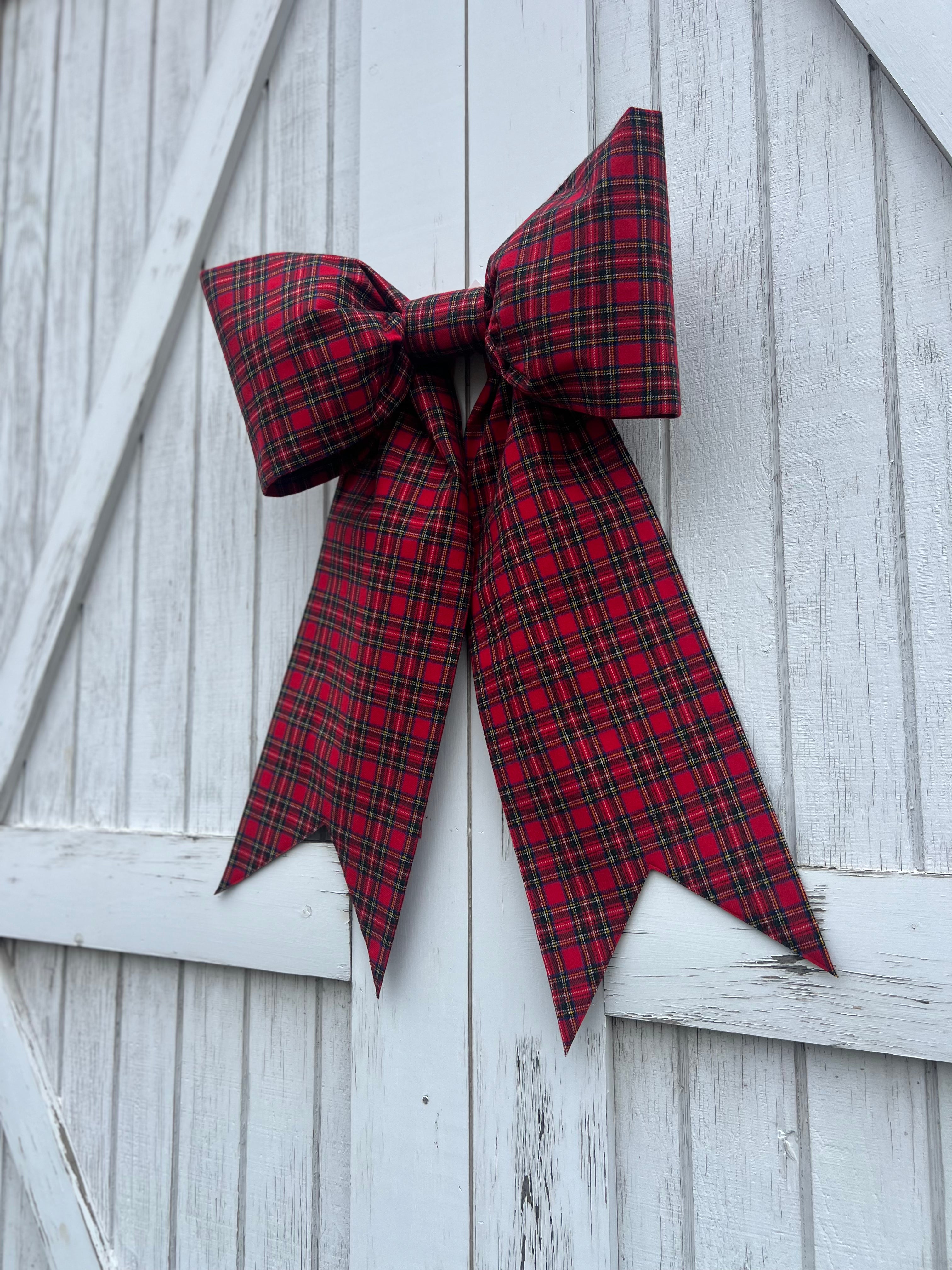 Classic Red Tartan Bow