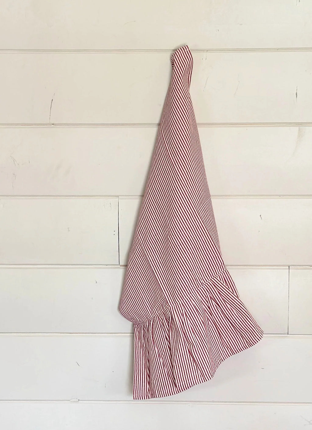 Heritage Ticking Ruffled Tea Towel