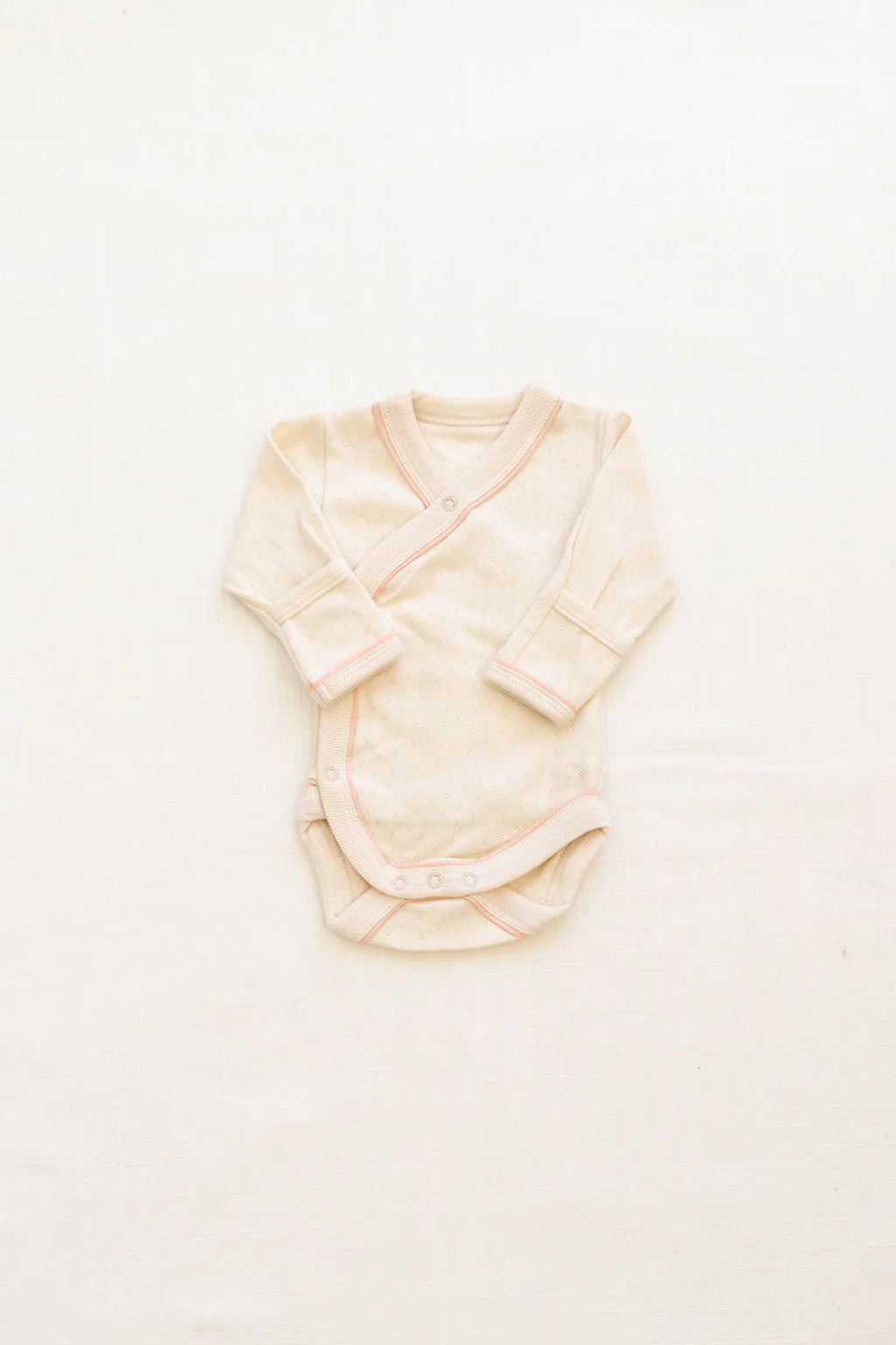 Milk and Petal Pointelle Wrap Onesie + Pant Set