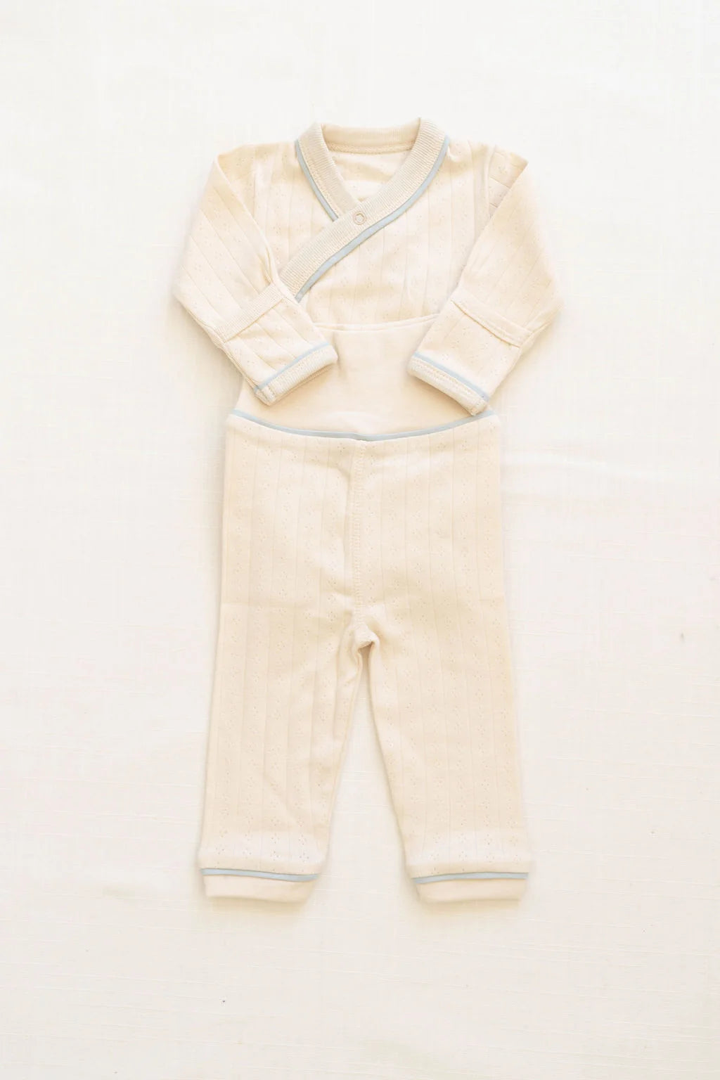 Milk and Powder Wrap Onesie + Pant Set