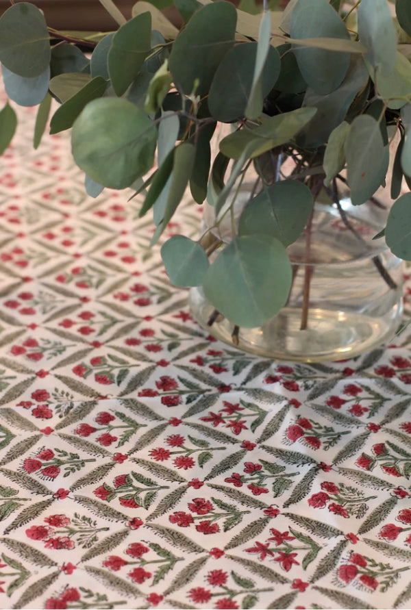 Handblock Cotton Tablecloth