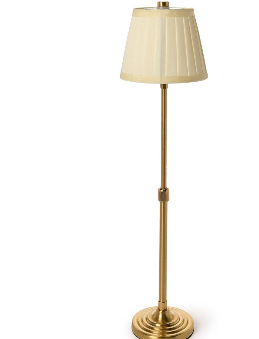 LED Adjustable Lamp with Pleated Fabric Shade