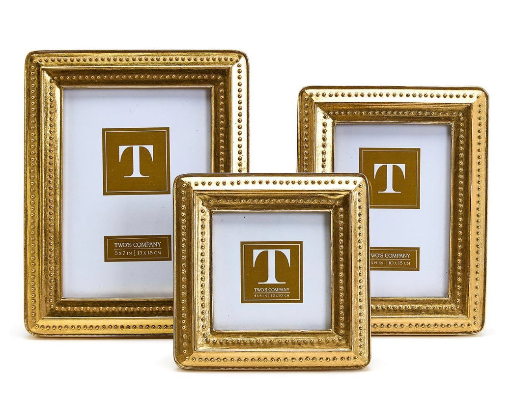 Gold Double Beaded Frame