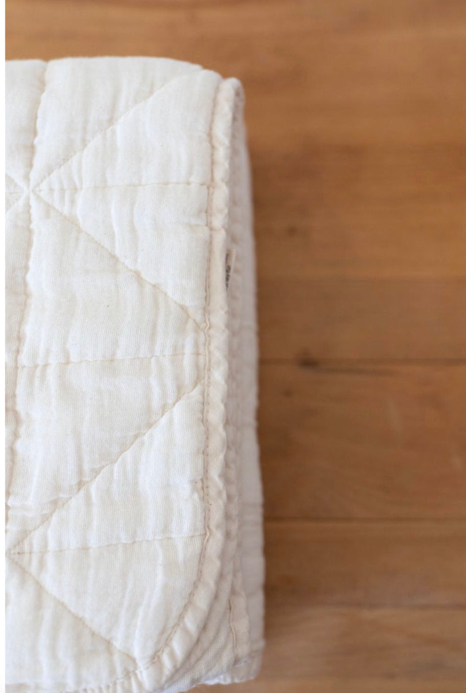 Quilted Blanket in Milk