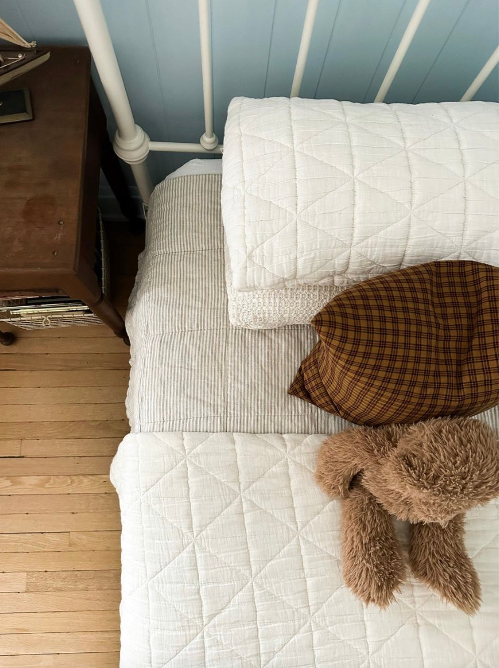 Quilted Blanket in Milk
