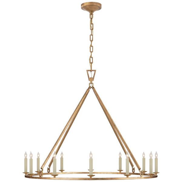 IN STORE Darlana Large Single Ring Chandelier in Gilded Iron