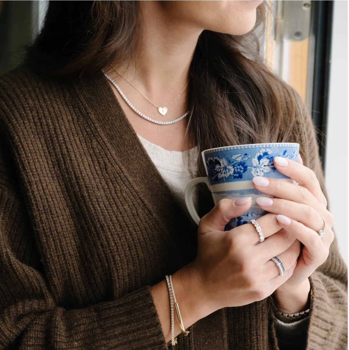 Blue Sapphire Blue Stackable Band