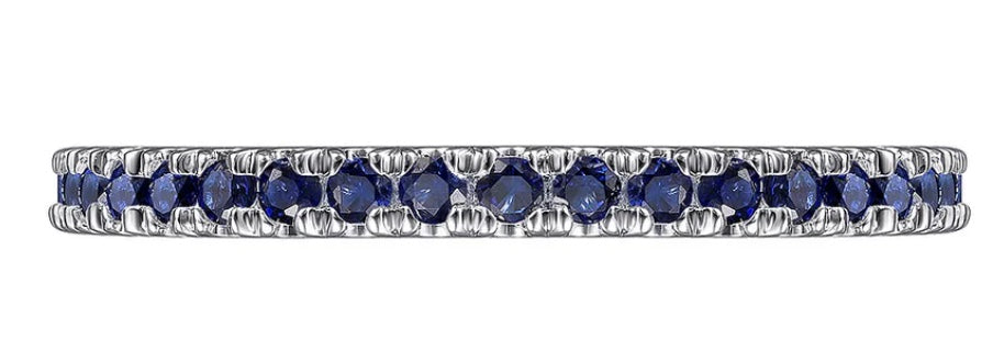 Blue Sapphire Blue Stackable Band