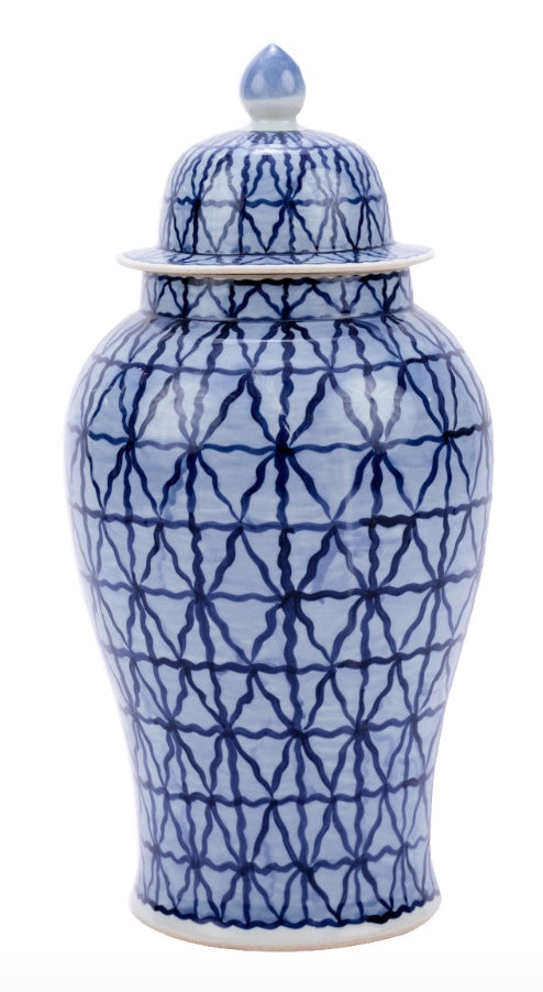 Chess Grids Temple Jar