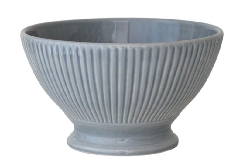 Blue Fluted Stoneware Bowl