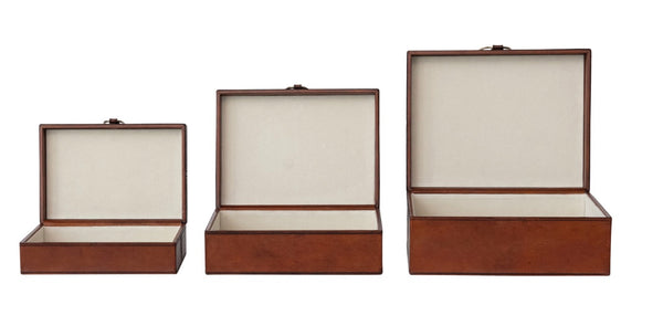 Nesting Leather Boxes