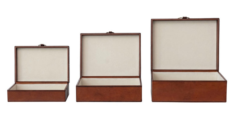 Nesting Leather Boxes