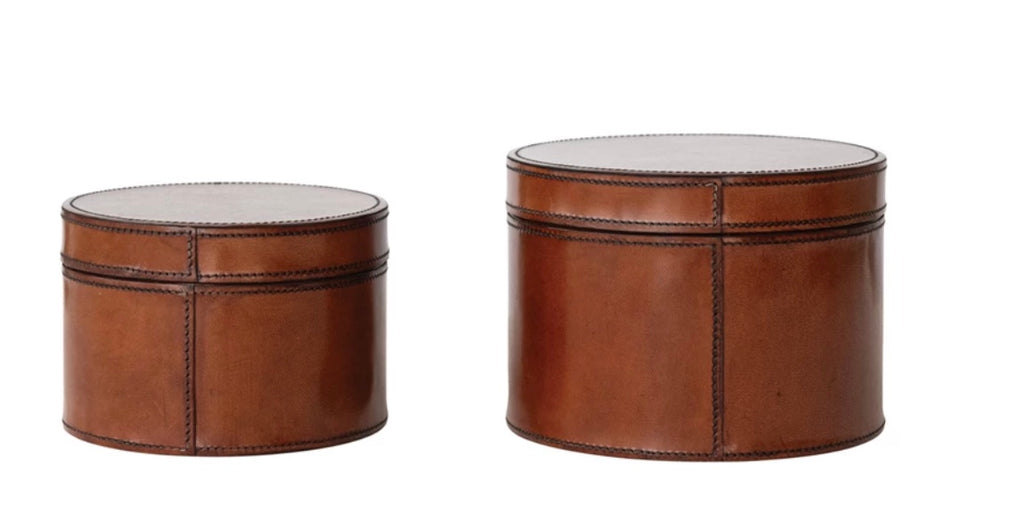 Round Leather Box