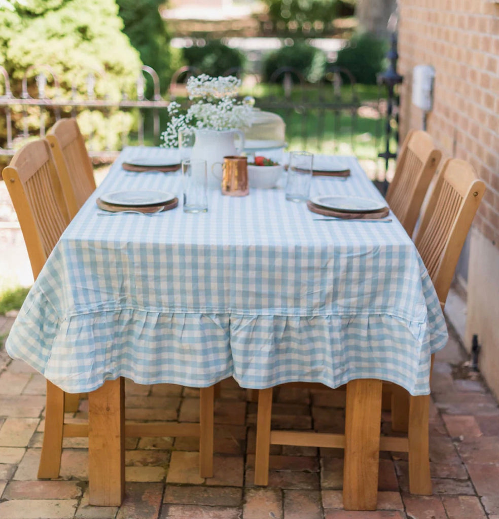 Gingham Tablecloths and Runner