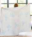 Blue Bows Plush Blanket