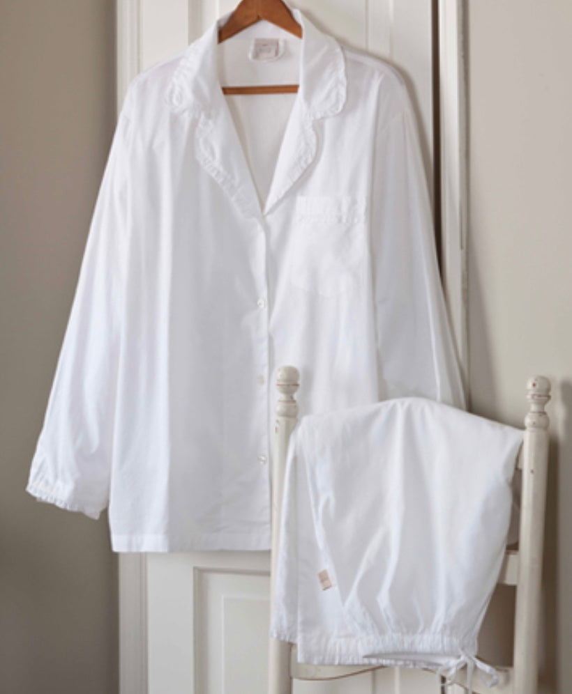 Ruffled White Pajamas