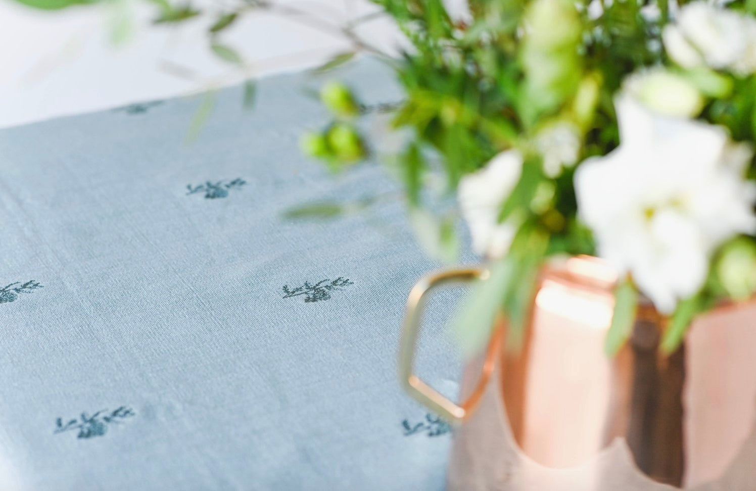 Bleu Fleur Tablecloth