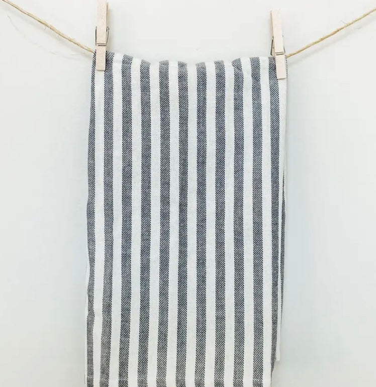 Navy Stripe Dishtowel