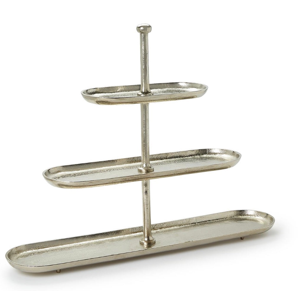 Silver Etagere 3-Tier Server