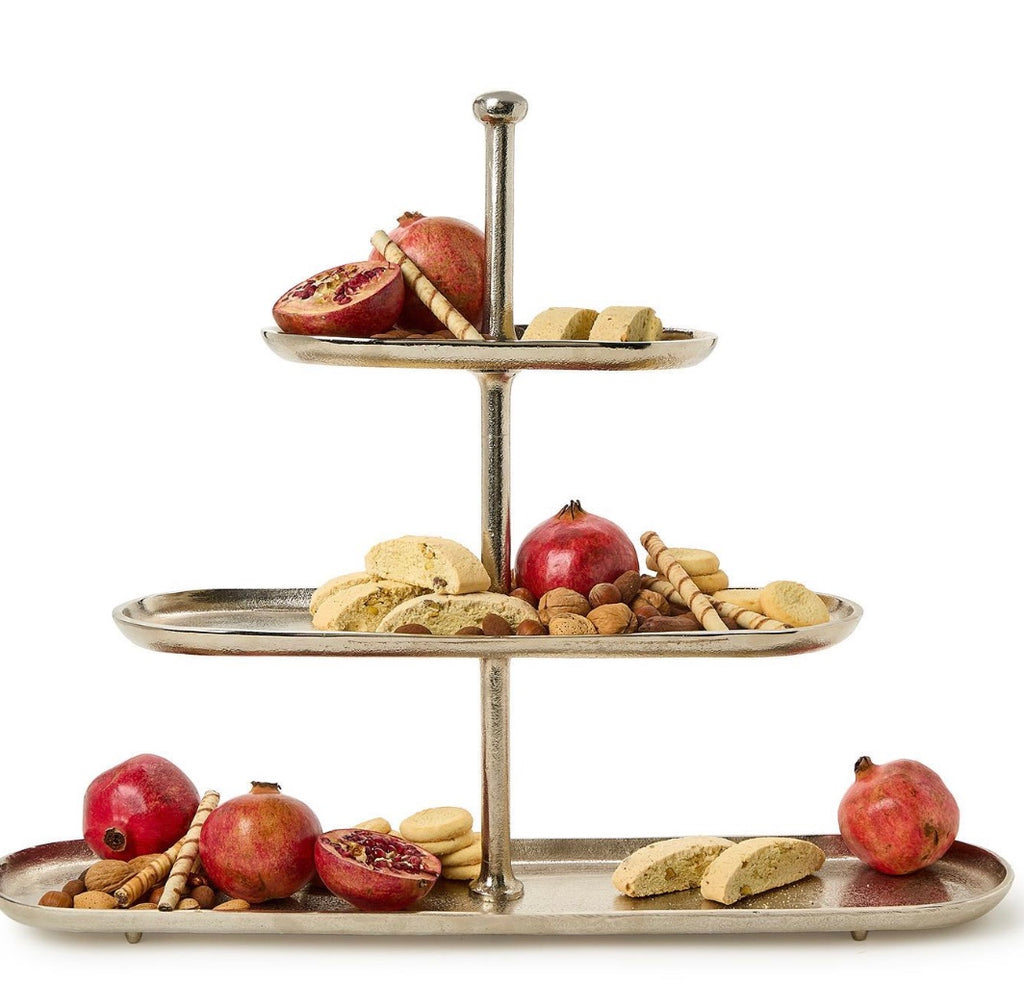 Silver Etagere 3-Tier Server