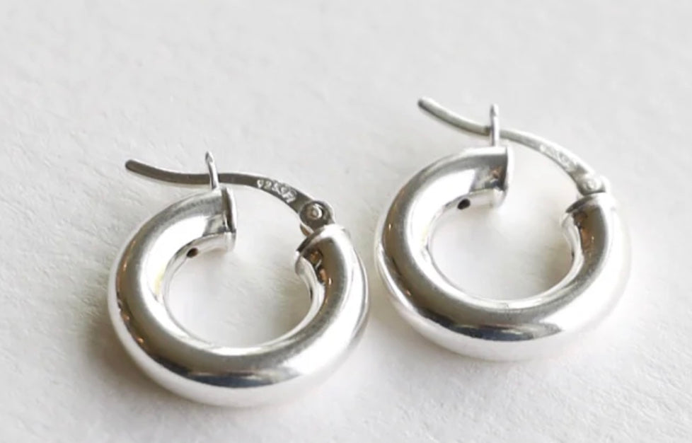 Chunky Sterling Hoops