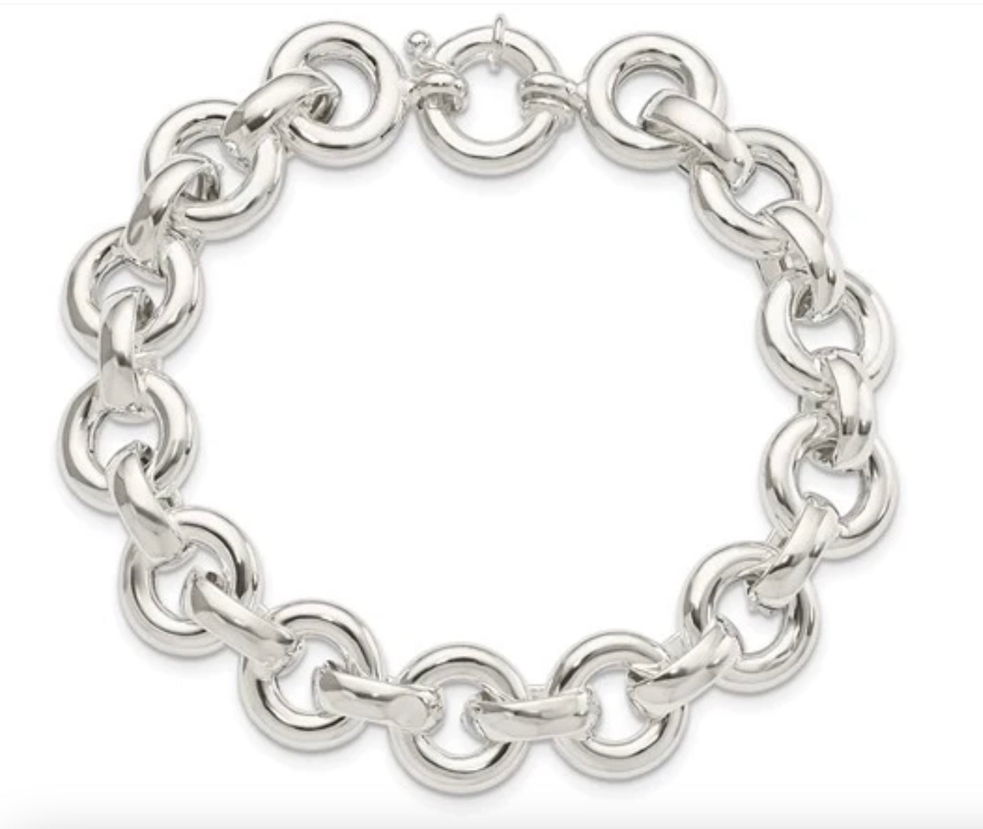 Polished Round Link Bracelet