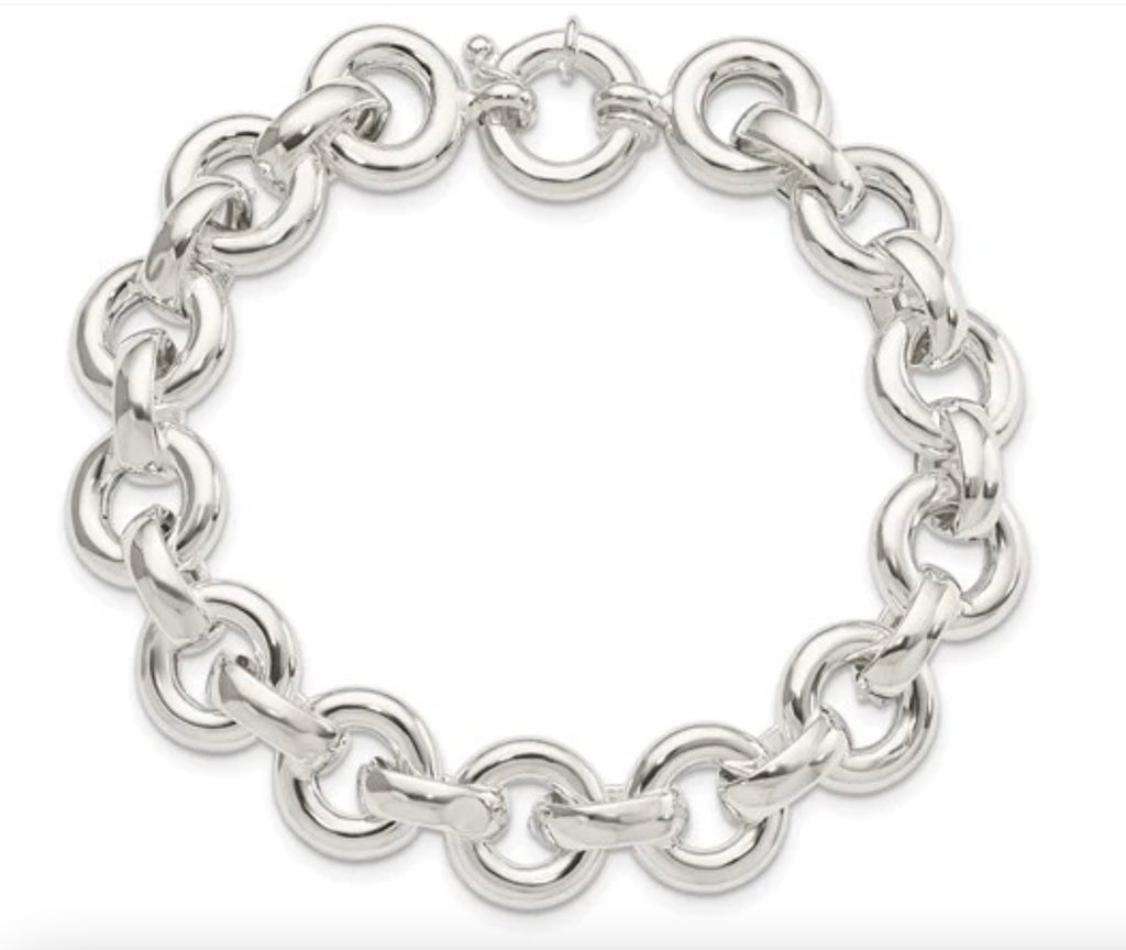 Polished Round Link Bracelet