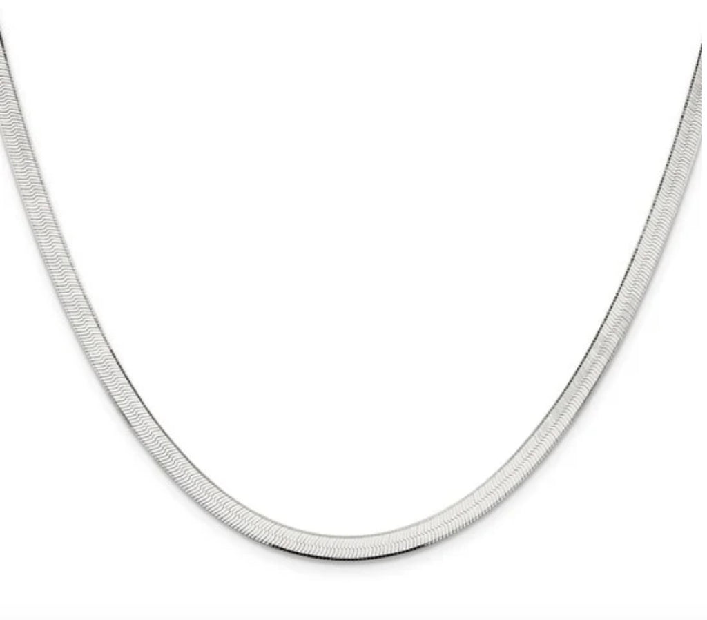 Silver Herringbone Chain