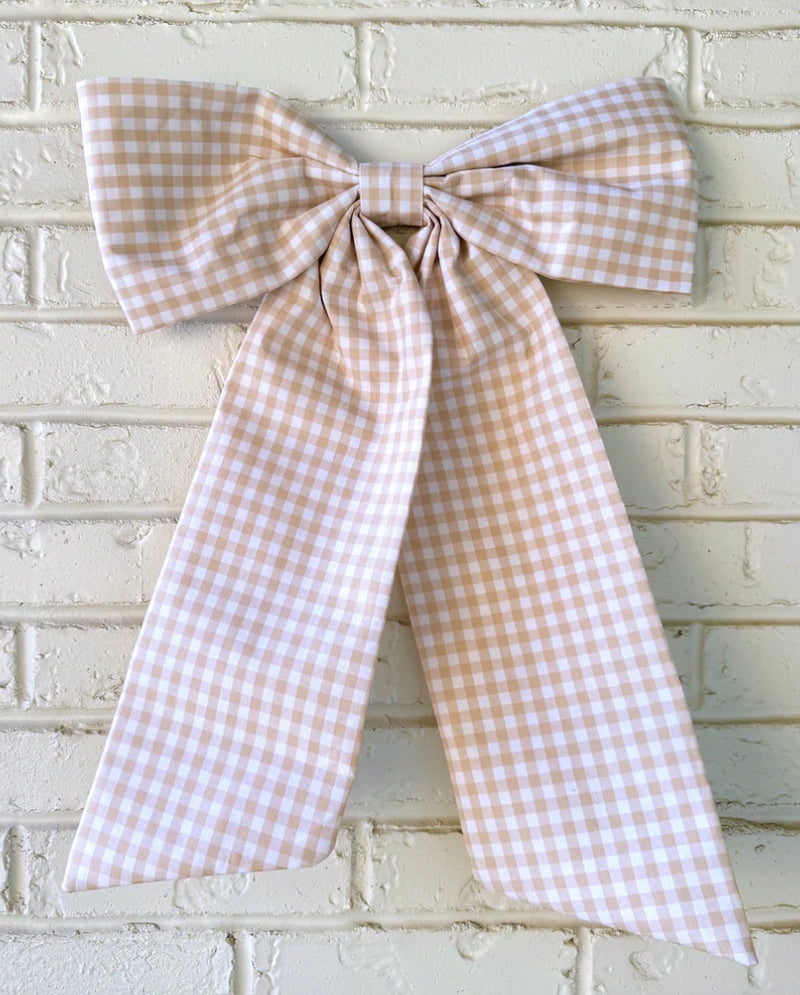 Large Gingham Bow