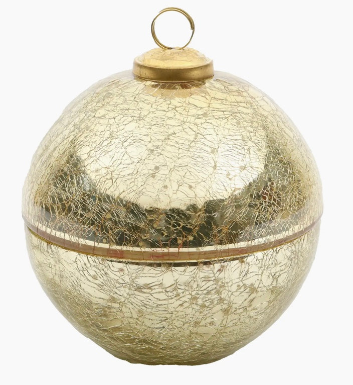 Mercury Glass Ornament Candle, assorted colors