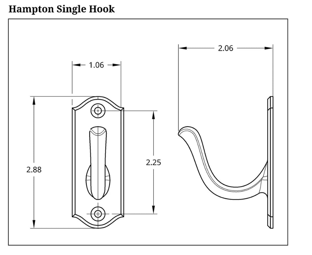 Tradition Hardware Hampton Hook