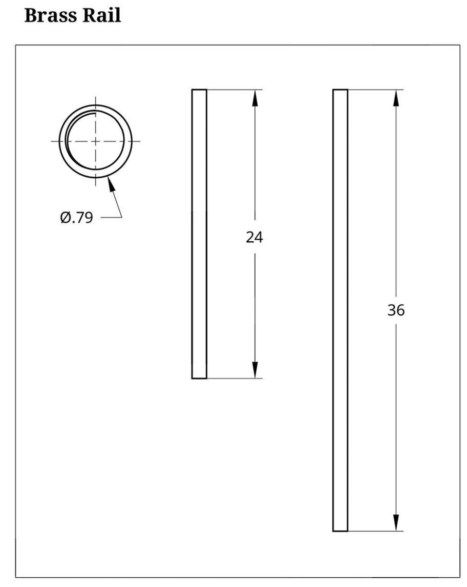 Campaign Hanging Rail, Assorted Lengths