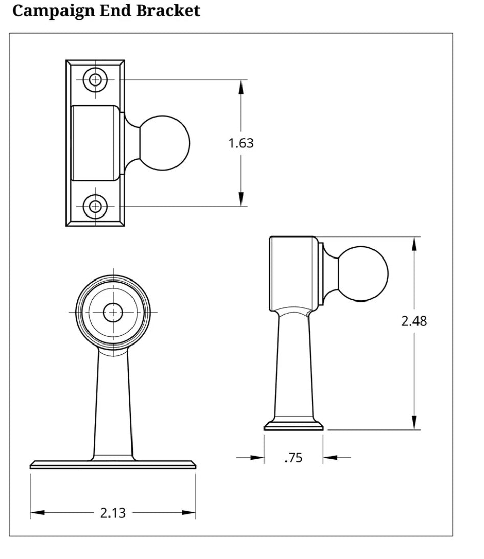 Campaign Hanging Rail, Assorted Lengths