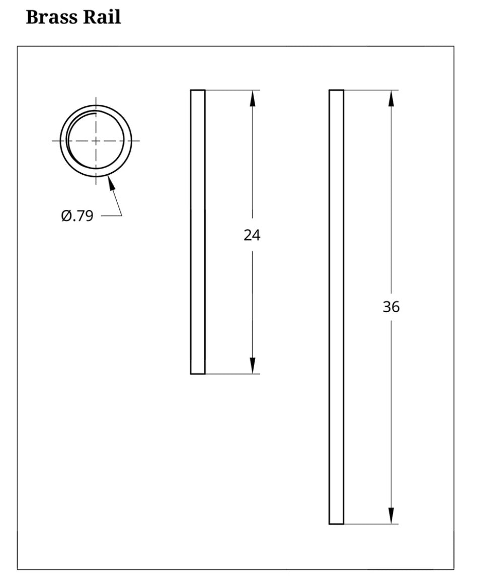Campaign Towel Bar, Assorted Lengths