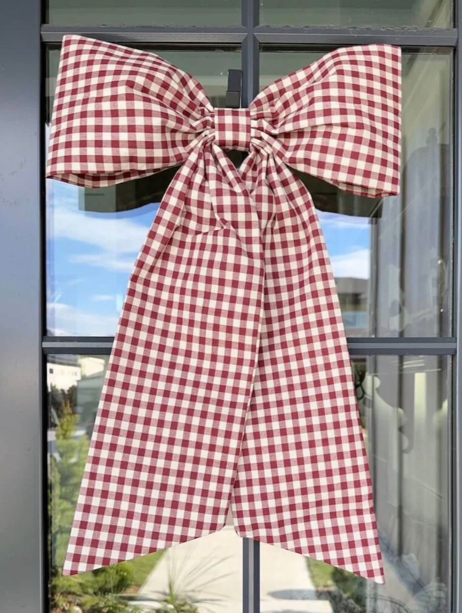 Large Gingham Bow