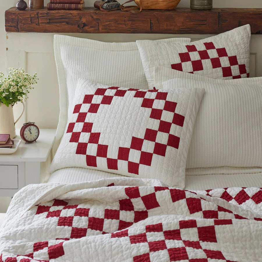Irish Chain Red Quilt